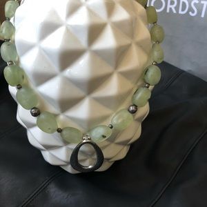 Silpada prehnite and sterling silver necklace
